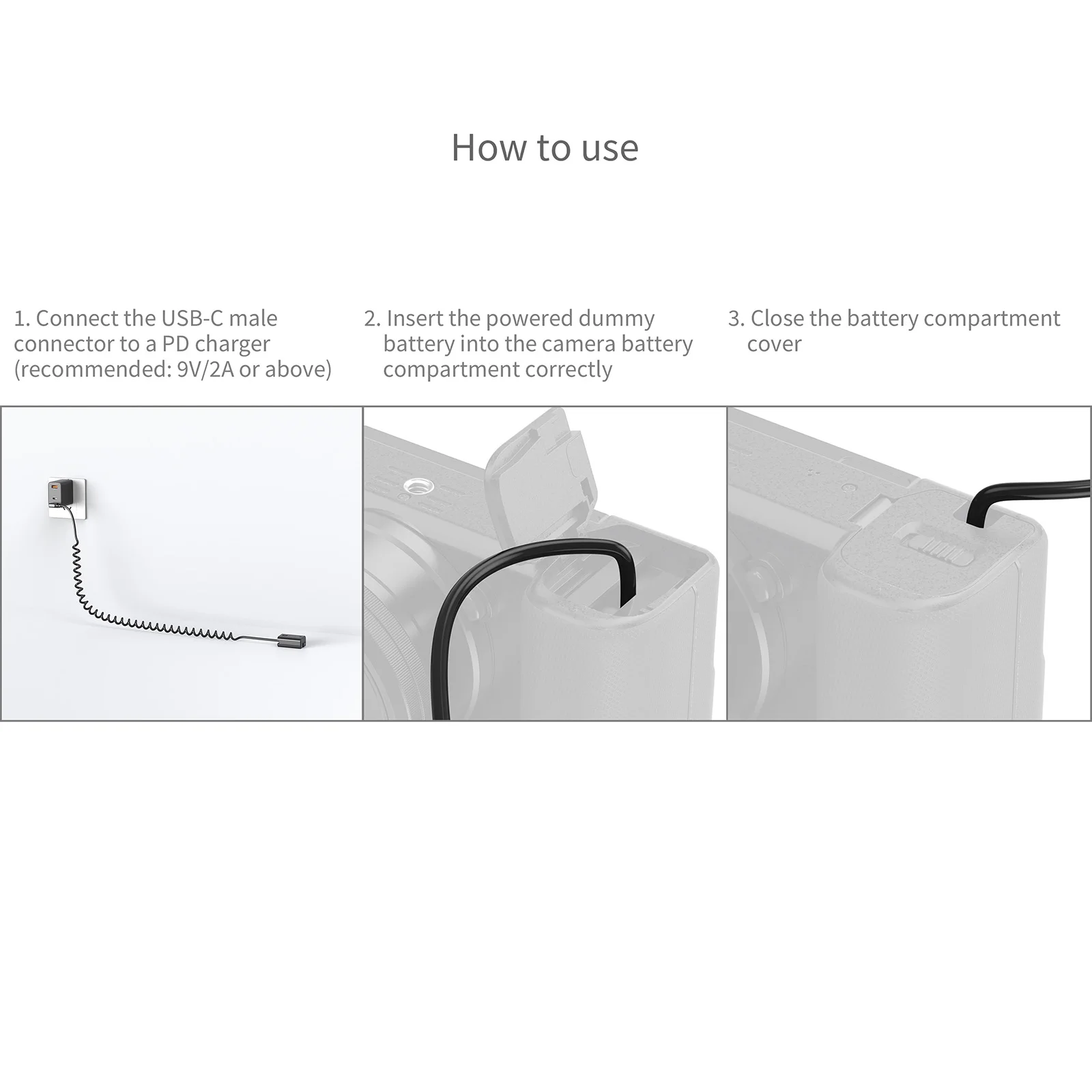Sony Camera Zv-E10 - SmallRig 6542 Kabel Baterai Tiruan USB-C