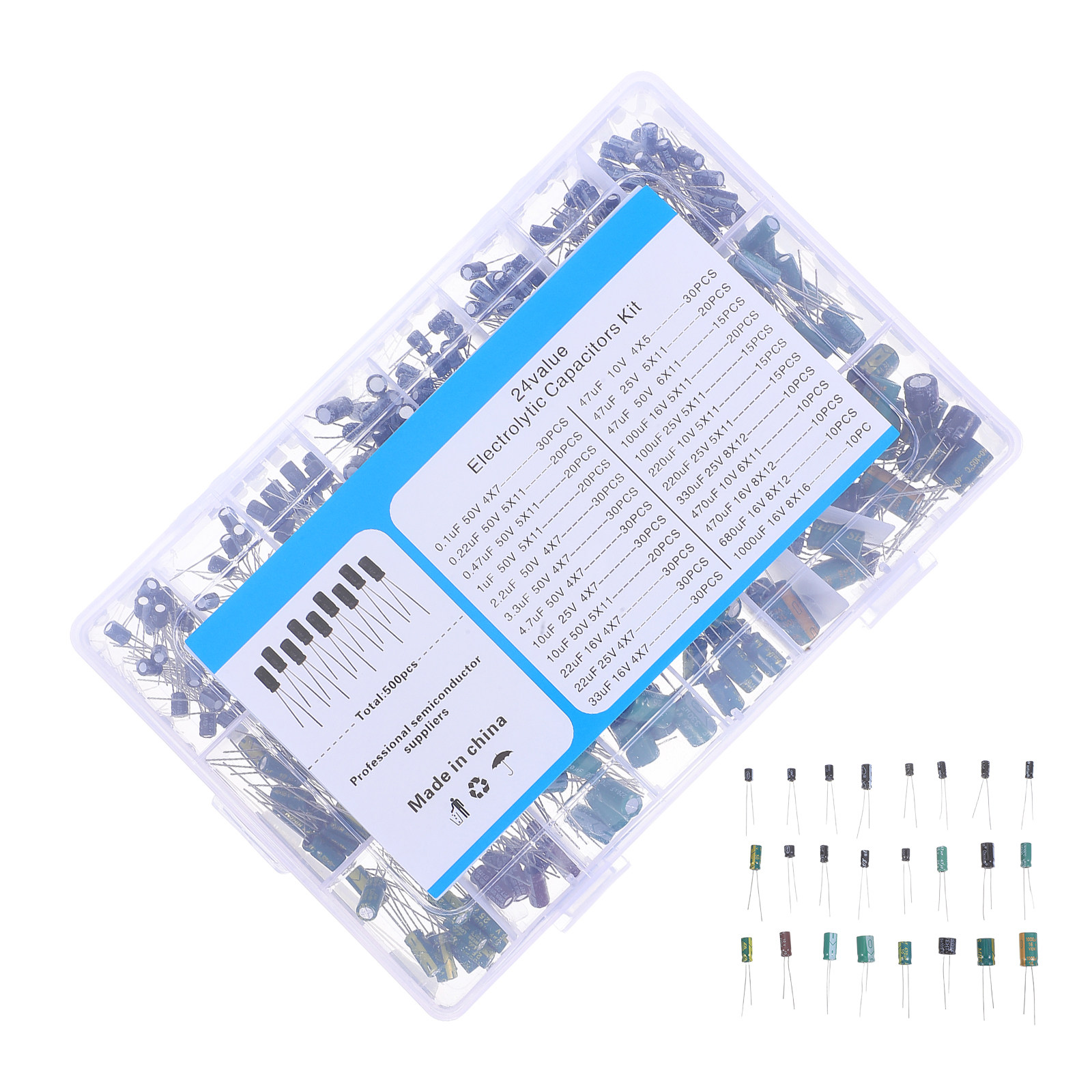 Electronics Repair In Usa - 500 buah Kit Kumpulan Kapasitor Elektrolit